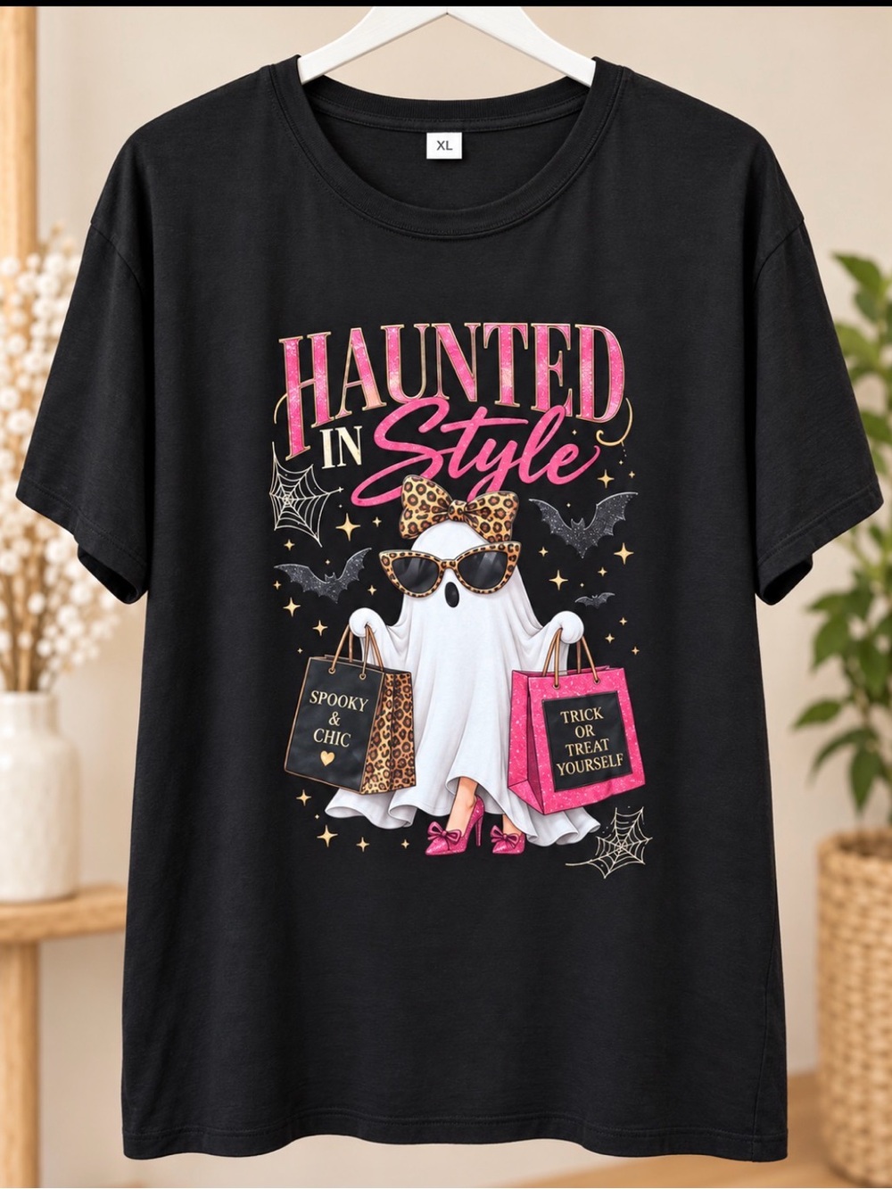 Kids' Black 'Haunted in Style' Graphic Tee by